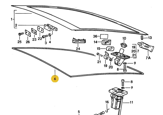 928 512 129 04 - Rear Hatch Seal - 87 to 95 - Porsche| 928sRus, Inc.