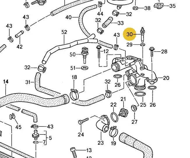 928 606 201 01 - Water Temperature Sender 78 to 88 - Porsche