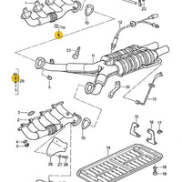 900 074 287 02 - Manifold to Exhaust Bolt 8 x 35 - 83 to 95 - Porsche