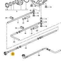922 307 023 04 - Transmission Cooling  - Pressure Hose Upper to Radiator - 3 Speed Gearbox - 78 to 82