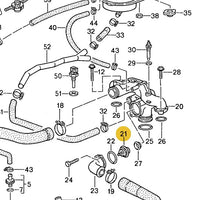 928 106 129 16 - Thermostat 75C - Behr or Wahler OEM - 78 to 95