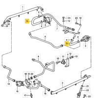 
              Porsche 928 fuel pressure regulator line location PET diagram
            