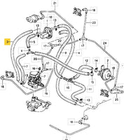
               Porsche 928 auxiliary air valve hose PET diagram
            