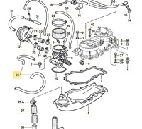
              928 110 511 02 - Vacuum Hose- Warm Up Valve to Throttle Housing
            
