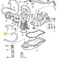 928 110 511 02 - Vacuum Hose- Warm Up Valve to Throttle Housing