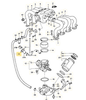 
              928 110 653 01 - Hose - Throttle Body to Air Valve
            