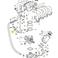 928 110 653 01 - Hose - Throttle Body to Air Valve