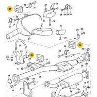 928 111 259 02 - Rubber Exhaust Hanger