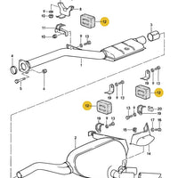 928 111 259 02 - Rubber Exhaust Hanger