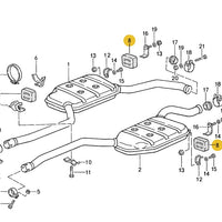 928 111 259 02 - Rubber Exhaust Hanger