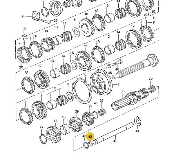 928 302 283 02 - O Ring - Reduction Shaft - 87 to 95