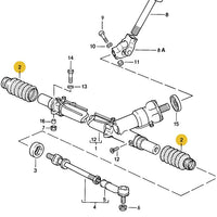 928 347 191 03 - Steering Rack Boot - Aftermarket - 78 to 95