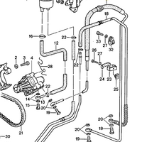 928 347 447 08 - Power Steering Hose - Pump to Rack - 85 to 90 - Aftermarket