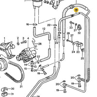 Power Steering Hose Return Line Repair Kit - 928 347 449 16 - 91 to 95