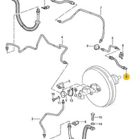 928 355 080 04 - Rear Brake Hose - USA 78 to 95 - ROW 78 to 95 - Porsche