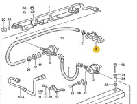 
              928 356 081 05C - Fuel Return Hose Line - 84 to 87.5 - with Fuel Cooler - Adapter to Fuel cooler only
            