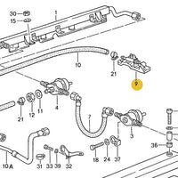 928 356 081 05C - Fuel Return Hose Line - 84 to 87.5 - with Fuel Cooler - Adapter to Fuel cooler only