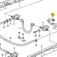 928 356 081 05C - Fuel Return Hose Line - 84 to 87.5 - with Fuel Cooler - Adapter to Fuel cooler only