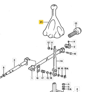 Porsche 928 GTS shift knob black PET diagram