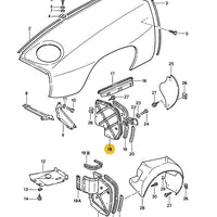 928 504 221 10 - Front Vertical Splash Shield - Fits Left & Right - 80 to 84 with front spoiler