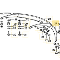 928 512 073 02 - Left Rear Spoiler 80-86 - Back Order