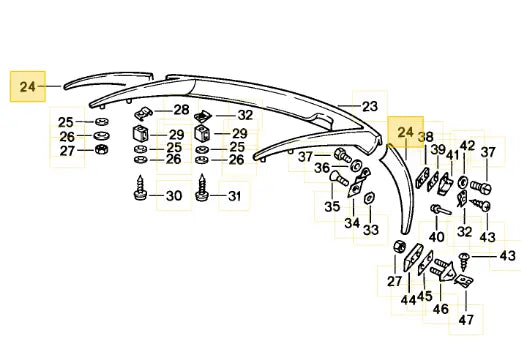 928 512 073 02 - Left Rear Spoiler 80-86 - Back Order| 928sRus, Inc.