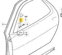 
              928 537 342 02 - Plastic Window Guide Right - Triangle Wedge
            