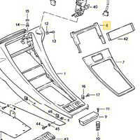 928 552 362 00 70B - Center Console H Trim Leatherette - 83 to 95