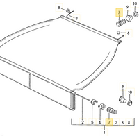 
              928 555 775 02 70B - End Piece - Luggage Cover
            