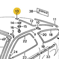 928 559 155 03 70K - Center Trim Sleeve Rear Hatch - 78 to 95