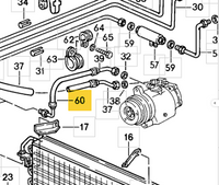 
              928 573 098 04 - A/C Suction Hose to Expansion Valve - 80 to 86
            