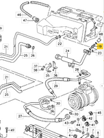 
              928 573 465 00 - A/C Service Valve - R134a - At Fuel Cooler - 93 to 95
            
