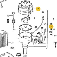 928 602 902 00 - Distributor Cap 78 to 84 16v - Porsche