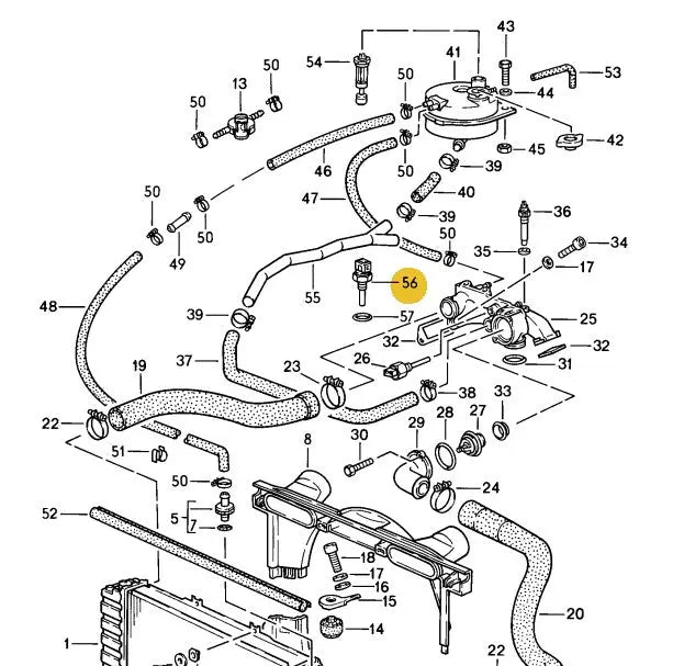 928 606 125 01 - Temp II sensor 80 to 84 - L-Jet USA/CAN - Bosch