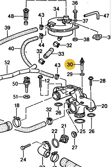 928 606 201 03 - Water Temperature Sender 89 to 95 - Porsche
