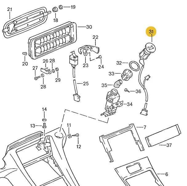 ポルシェ928 室内温度センサー 928 624 04100 928 624 041 00 - Dash Inside Temp Sensor 80 to 95| 928sRus, Inc.
