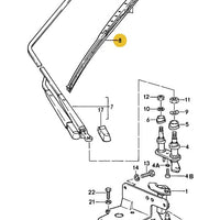 928 628 218 02AM - Rear Wiper Blade - Bosch OEM (with pin) - 78 to 95