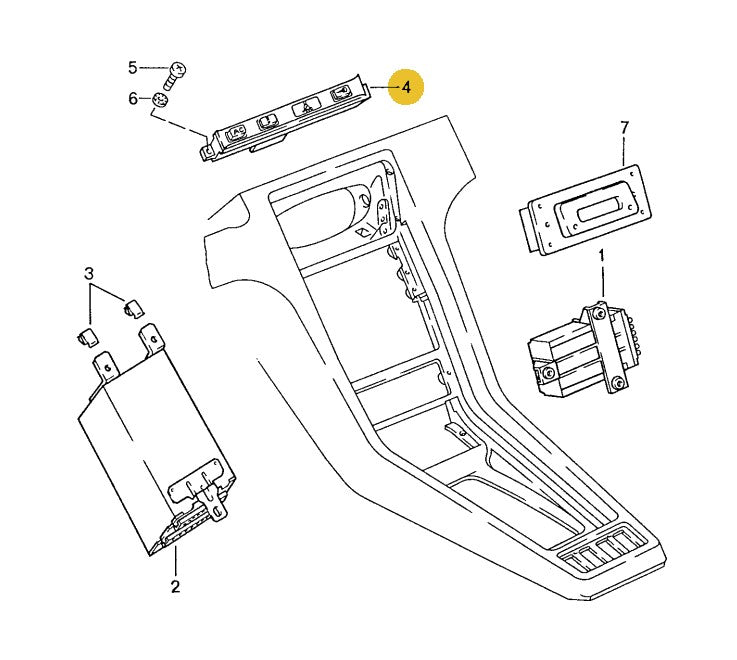 928 641 609 17 - Central Control Panel - AC & Lock - 1989 Only