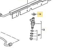 
              930 110 388 01 - Fuel Injector Holder - 32v cars - 85 to 95
            