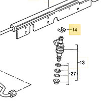 930 110 388 01 - Fuel Injector Holder - 32v cars - 85 to 95