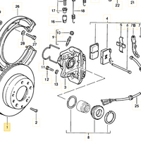 944 352 041 05 - Rotors Rear 78 to 86 Coated - Plain - Zimmerman/Sebro