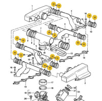 
              PCG 512 349 02Y - Small Rubber Seal Clamp - OEM Gold Finish 40-60mm - 85 to 86
            