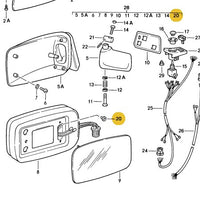 999 703 128 40 - Grommet - Mirror Glass