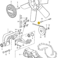 6820 - 20" Short Belt - Crank pulley to Fan pulley - 78 to 86 16v & 32v