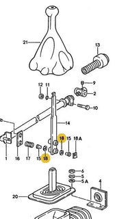 Porsche 928 manual shift linkage support washer 1985-1995 PET diagram