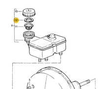 
              901 355 908 00 - Brake Master Cylinder Reservoir Cap Gasket - 78 to 95
            