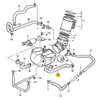 928 110 174 09 - Hose - Left "Y" at Air Guide Elbow to Idle Stabilizer Valve - 87 to 95