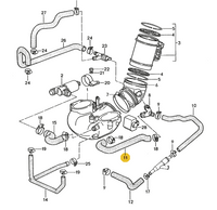 
              928 110 174 09A - Hose - Left "Y" at Air Guide Elbow to Idle Stabilizer Valve - 87 to 95 - Aftermarket APA
            