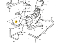 
              928 110 633 00 - Hose - Idle Stabilizer Valve to Throttle Body Bushing (intake manifold hose) - Porsche - 87 to 95
            
