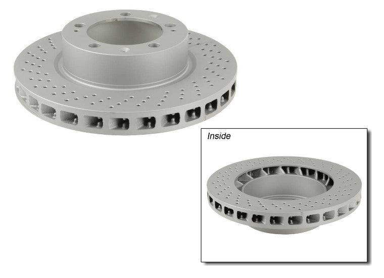 928 351 044 61 - X Drilled Rotor - Front Right - Sebro/Zimmerman Coated